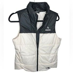 The North Face Women’s Sz Small Black And White Colorblock Polyester Puffer Vest